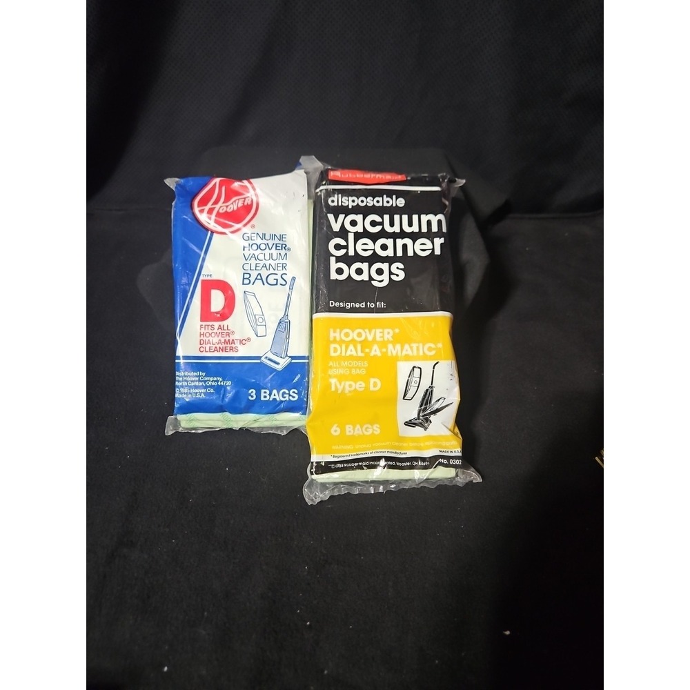 9 Bag lot‎  HOOVER TYPE D Vacuum Bags - DIAL-A-MATIC Cleaner - NEW